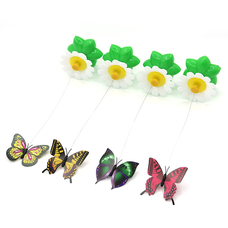 Whimsical Rotating Electric Flying Butterfly - The Purr-fect Interactive Toy for Your Furry Friends!